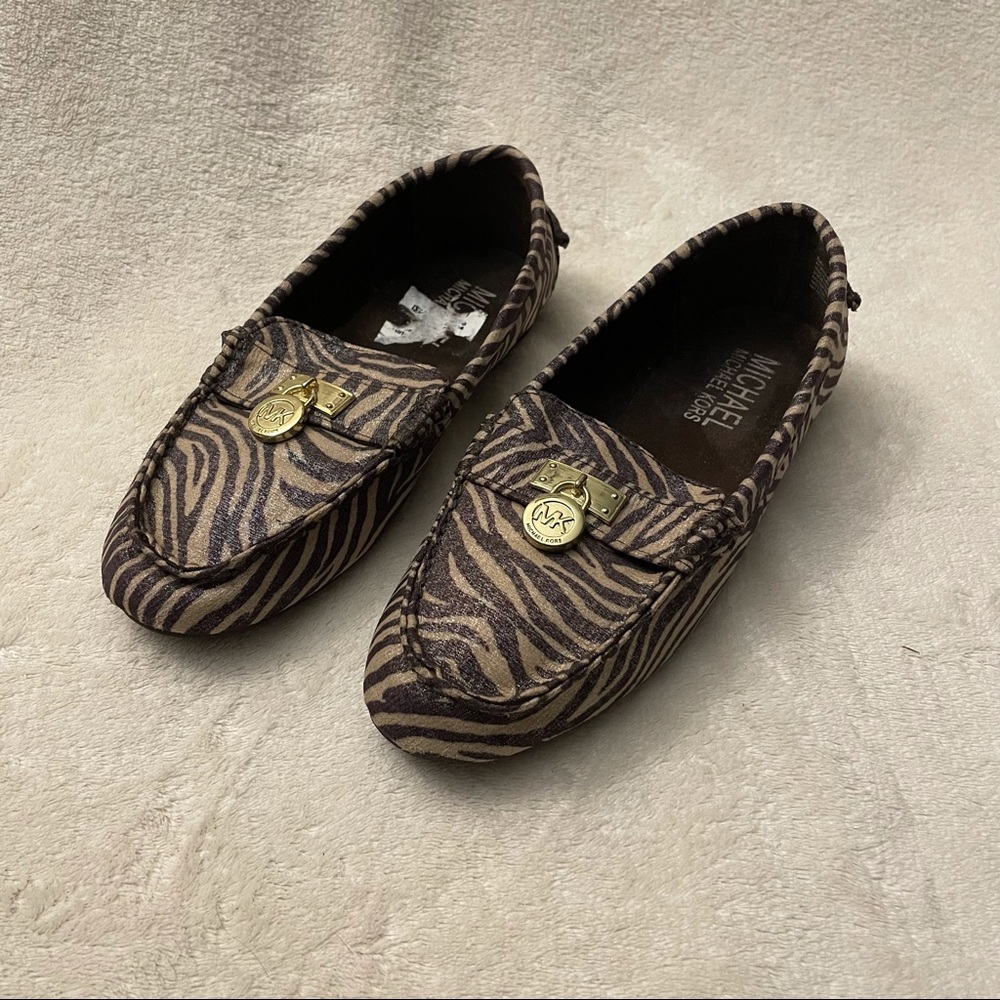 Michael Kors Zoey Zebra Print Loafers